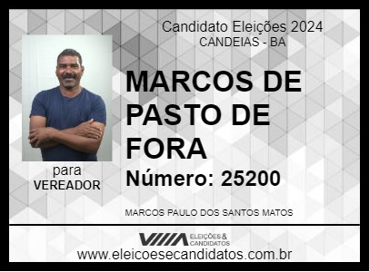 Candidato MARCOS DE PASTO DE FORA 2024 - CANDEIAS - Eleições