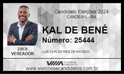 Candidato KAL DE BENÉ 2024 - CANDEIAS - Eleições