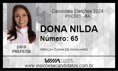 Candidato DONA NILDA 2024 - POÇÕES - Eleições