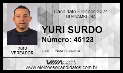 Candidato YURI SURDO 2024 - GUANAMBI - Eleições