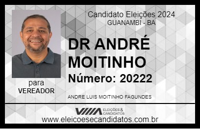 Candidato DR ANDRÉ MOITINHO 2024 - GUANAMBI - Eleições