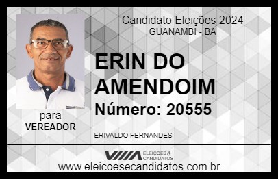 Candidato ERIN DO AMENDOIM 2024 - GUANAMBI - Eleições