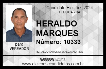 Candidato HERALDO MARQUES 2024 - POJUCA - Eleições