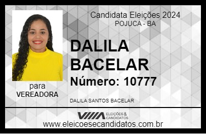 Candidato DALILA BACELAR 2024 - POJUCA - Eleições