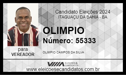 Candidato OLIMPIO 2024 - ITAGUAÇU DA BAHIA - Eleições