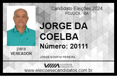 Candidato JORGE DA COELBA 2024 - POJUCA - Eleições