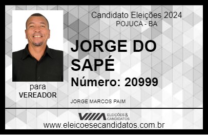 Candidato JORGE DO SAPÉ 2024 - POJUCA - Eleições