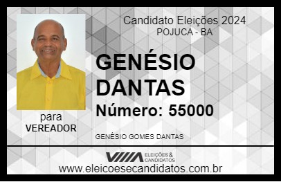 Candidato GENÉSIO DANTAS 2024 - POJUCA - Eleições