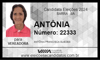 Candidato ANTÔNIA 2024 - BARRA - Eleições