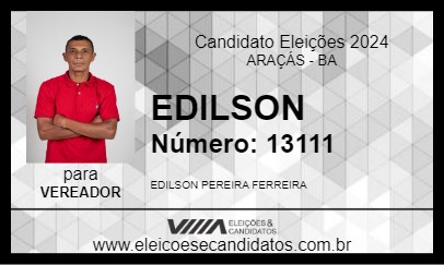 Candidato EDILSON 2024 - ARAÇÁS - Eleições