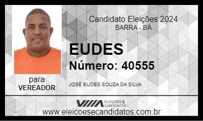 Candidato EUDES 2024 - BARRA - Eleições