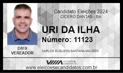 Candidato URI DA ILHA 2024 - CÍCERO DANTAS - Eleições