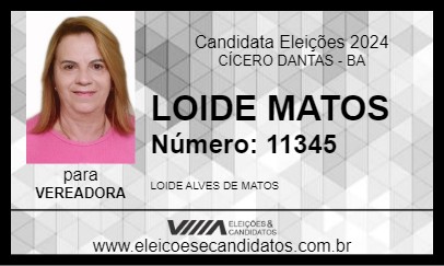 Candidato LOIDE MATOS 2024 - CÍCERO DANTAS - Eleições