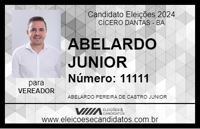 Candidato ABELARDO JUNIOR 2024 - CÍCERO DANTAS - Eleições