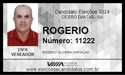 Candidato ROGERIO 2024 - CÍCERO DANTAS - Eleições