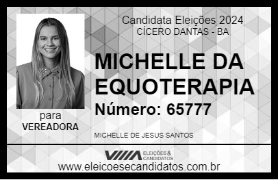 Candidato MICHELLE DA EQUOTERAPIA 2024 - CÍCERO DANTAS - Eleições