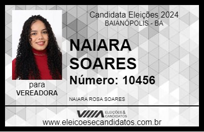 Candidato NAIARA SOARES 2024 - BAIANÓPOLIS - Eleições