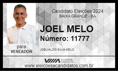 Candidato JOEL MELO 2024 - BAIXA GRANDE - Eleições