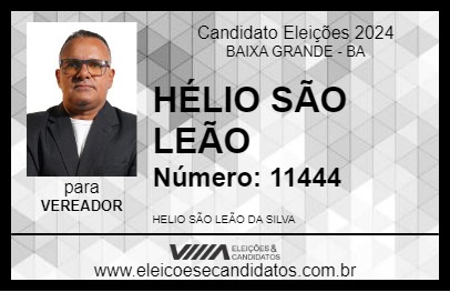 Candidato HÉLIO SÃO LEÃO 2024 - BAIXA GRANDE - Eleições