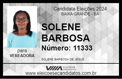 Candidato SOLENE BARBOSA 2024 - BAIXA GRANDE - Eleições