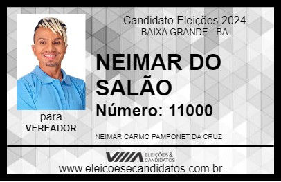 Candidato NEIMAR DO SALÃO 2024 - BAIXA GRANDE - Eleições