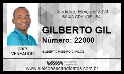 Candidato GILBERTO GIL 2024 - BAIXA GRANDE - Eleições