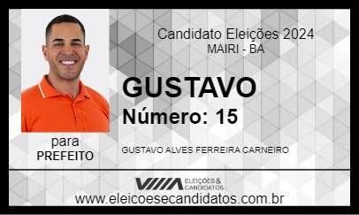 Candidato GUSTAVO 2024 - MAIRI - Eleições