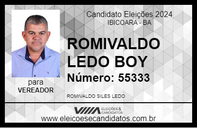 Candidato ROMIVALDO LEDO BOY 2024 - IBICOARA - Eleições