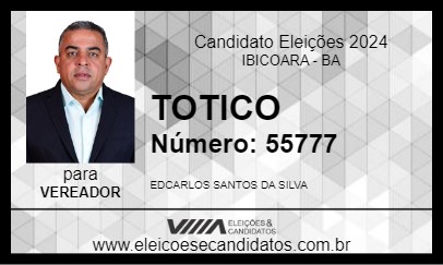 Candidato TOTICO 2024 - IBICOARA - Eleições