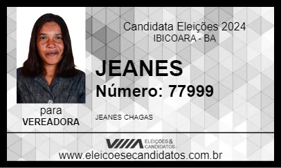 Candidato JEANES 2024 - IBICOARA - Eleições