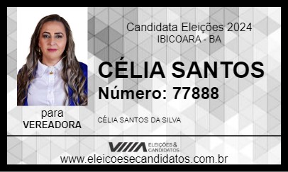 Candidato CÉLIA SANTOS 2024 - IBICOARA - Eleições