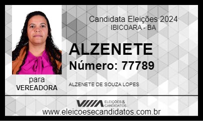 Candidato ALZENETE 2024 - IBICOARA - Eleições