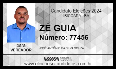 Candidato ZÉ GUIA 2024 - IBICOARA - Eleições