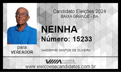 Candidato NEINHA 2024 - BAIXA GRANDE - Eleições