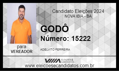 Candidato GODÔ 2024 - NOVA IBIÁ - Eleições