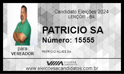 Candidato PATRICIO SA 2024 - LENÇÓIS - Eleições