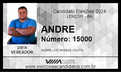 Candidato ANDRE 2024 - LENÇÓIS - Eleições