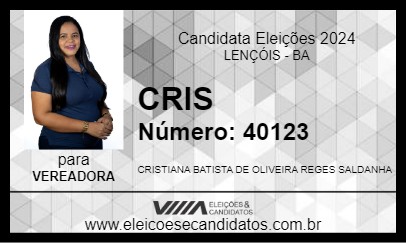 Candidato CRIS 2024 - LENÇÓIS - Eleições