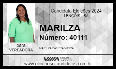 Candidato MARILZA 2024 - LENÇÓIS - Eleições