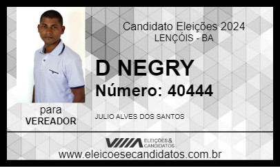 Candidato D  NEGRY 2024 - LENÇÓIS - Eleições