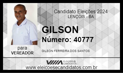 Candidato GILSON 2024 - LENÇÓIS - Eleições