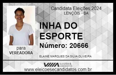 Candidato INHA DO ESPORTE 2024 - LENÇÓIS - Eleições