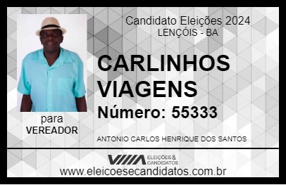 Candidato CARLINHOS VIAGENS 2024 - LENÇÓIS - Eleições