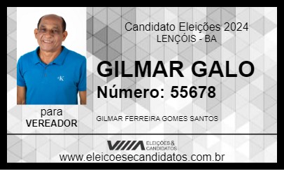 Candidato GILMAR GALO 2024 - LENÇÓIS - Eleições