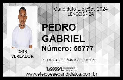 Candidato PEDRO GABRIEL 2024 - LENÇÓIS - Eleições