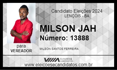 Candidato MILSON JAH 2024 - LENÇÓIS - Eleições