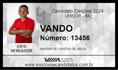 Candidato VANDO 2024 - LENÇÓIS - Eleições