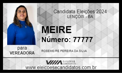 Candidato MEIRE DA SAÚDE 2024 - LENÇÓIS - Eleições