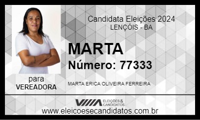 Candidato MARTA 2024 - LENÇÓIS - Eleições