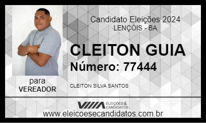 Candidato CLEITON GUIA 2024 - LENÇÓIS - Eleições